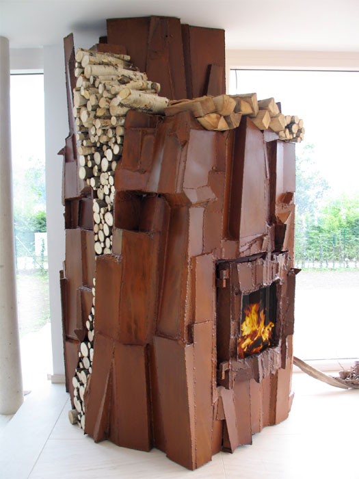 fireplace made of steel