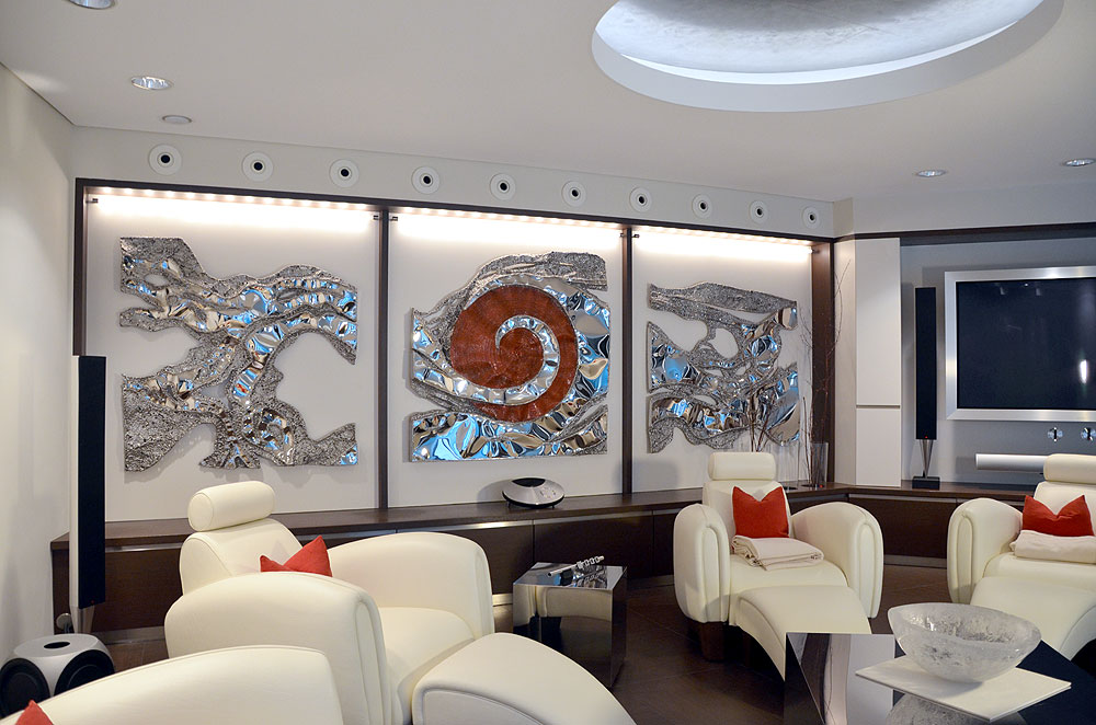 Modern Wall Sculptures in Stainless Steel