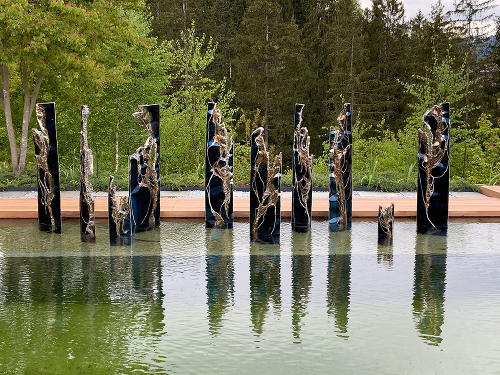 Artistic Pond Fountain, Modern Metal Art
