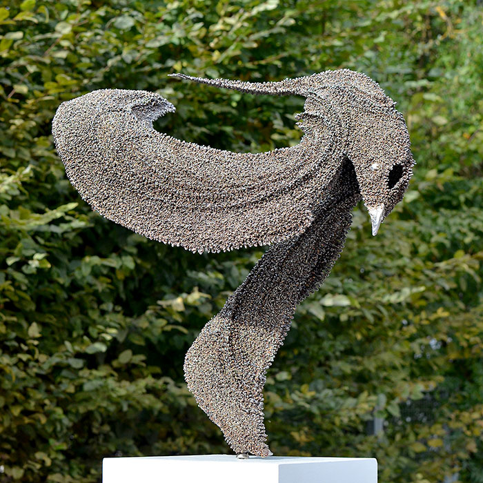 Welded Animal Sculpture 'Seagull' of Stainless Steel
