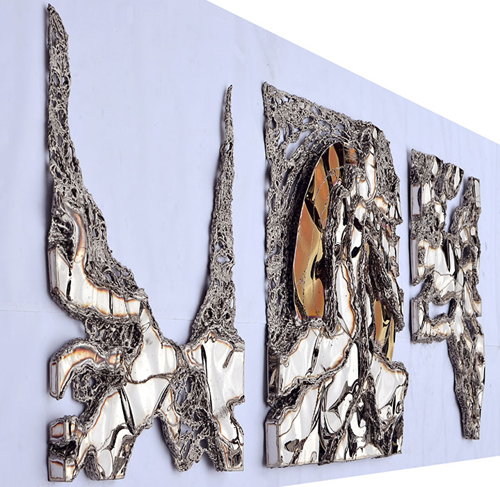 Contemporary Metal Wall Sculpture, Welded Artwork