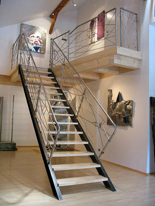 Artistic stairway railing