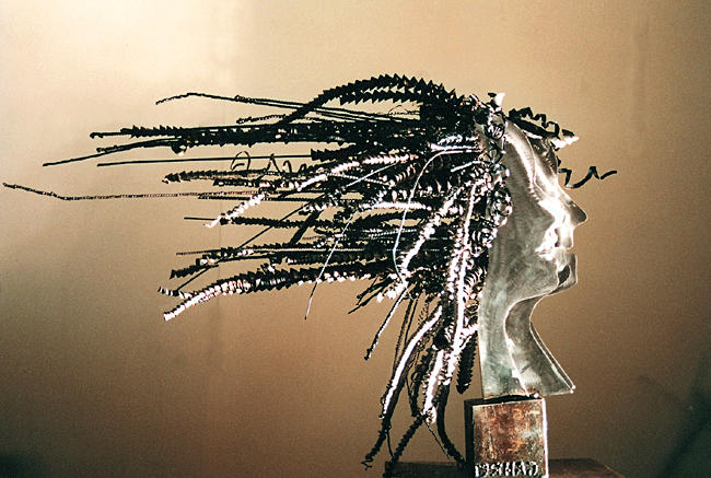 Metal Scrap Sculpture 'Hair'